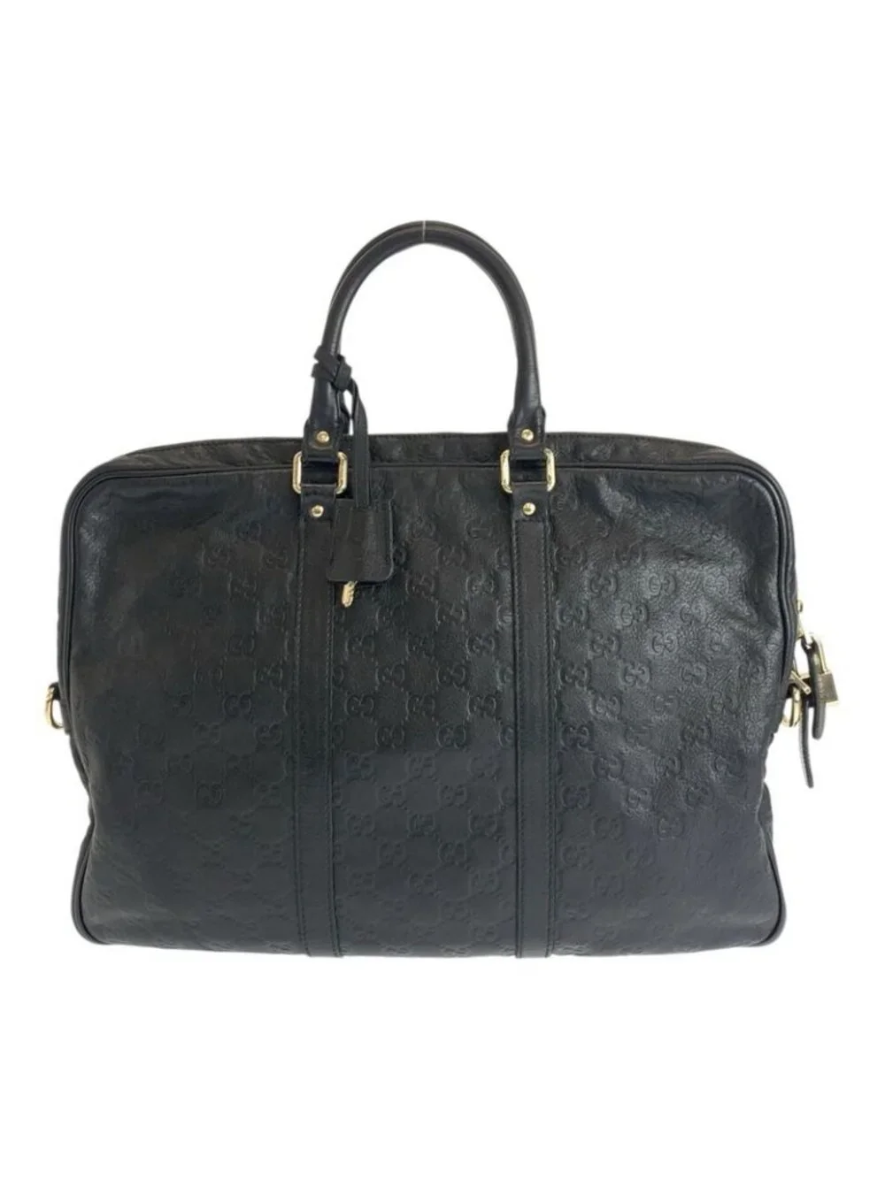 Guccissima Black Silver Leather Business